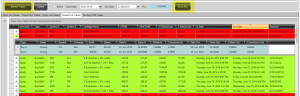 A shot of the internal record of simulated trades made in ArbMaker