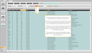 The mechanics of setting-up a scan. The software handles end-of-day and intraday requests
